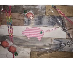 Stickserie ITH - Glücksschwein Schwein gefüllt